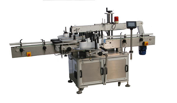 Double machine à étiquettes de bouteille en plastique pour le shampooing